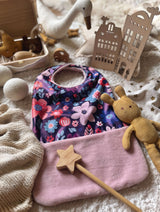 Bavoir Grand Bout'Chou / Tissu Imperméable Osaya - Bambou Pétale