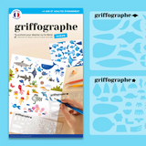 Kit de dessins créatifs avec pochoirs / Griffographe