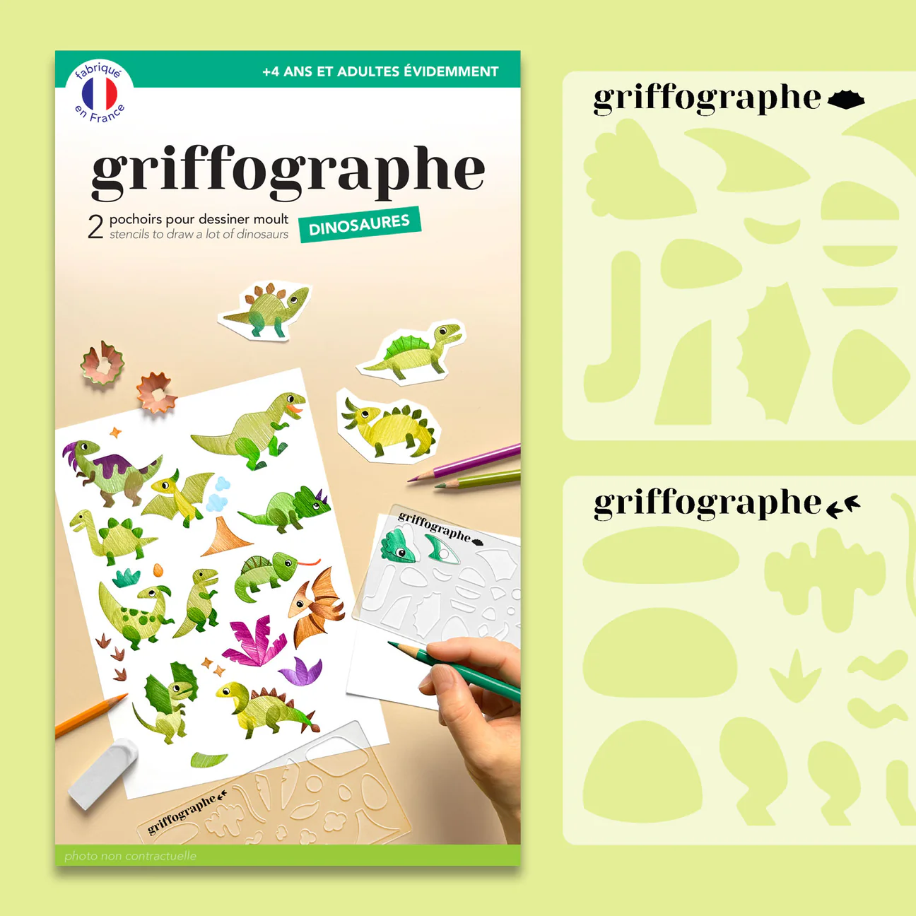 Kit de dessins créatifs avec pochoirs / Griffographe