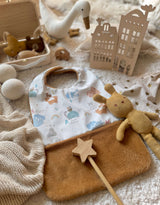 Bavoir Grand Bout'Chou / Tissu Imperméable Mamma - Bambou Camel