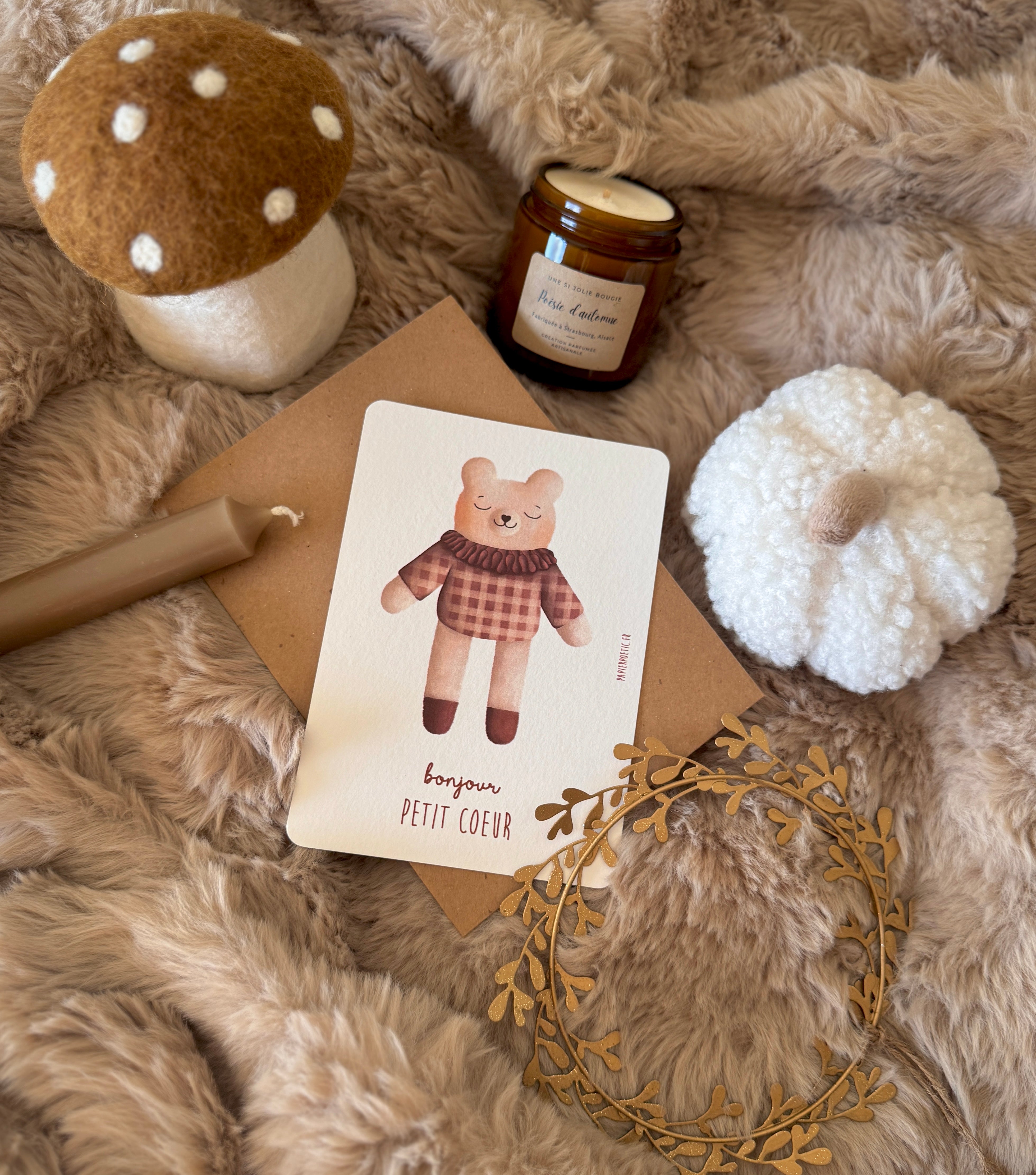 Carte “Doudou Ours blanc"