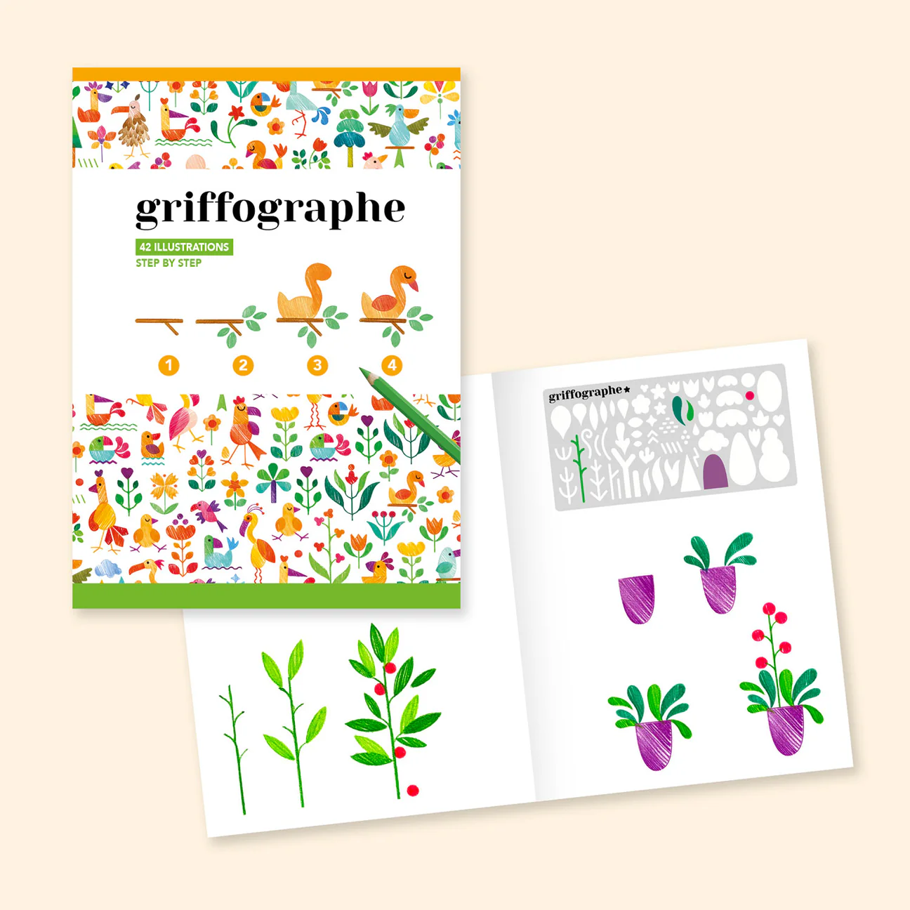 Kit de dessins créatifs avec pochoirs / Griffographe