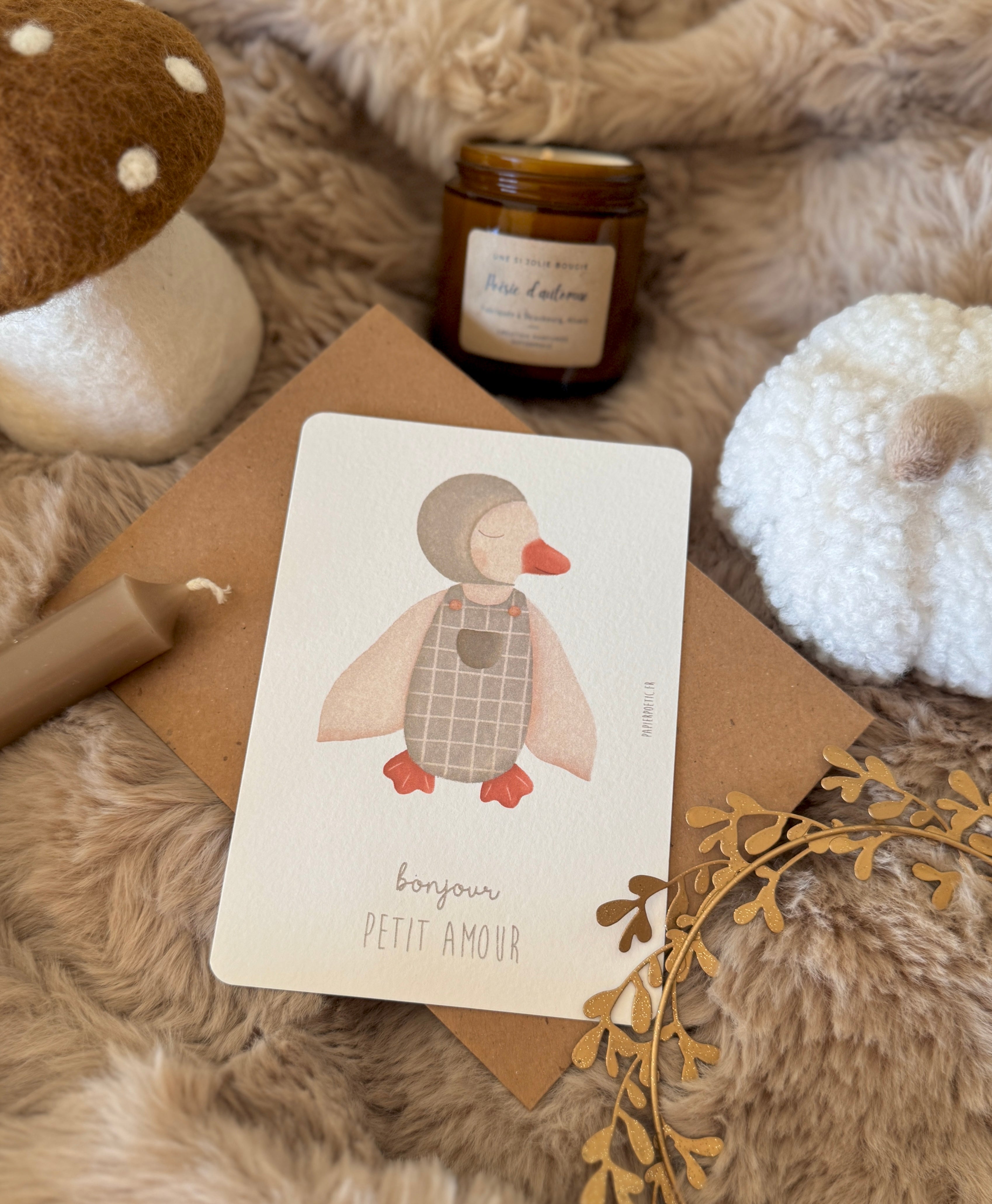 Carte "Doudou Canard Boy"