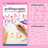 Kit de dessins créatifs avec pochoirs / Griffographe
