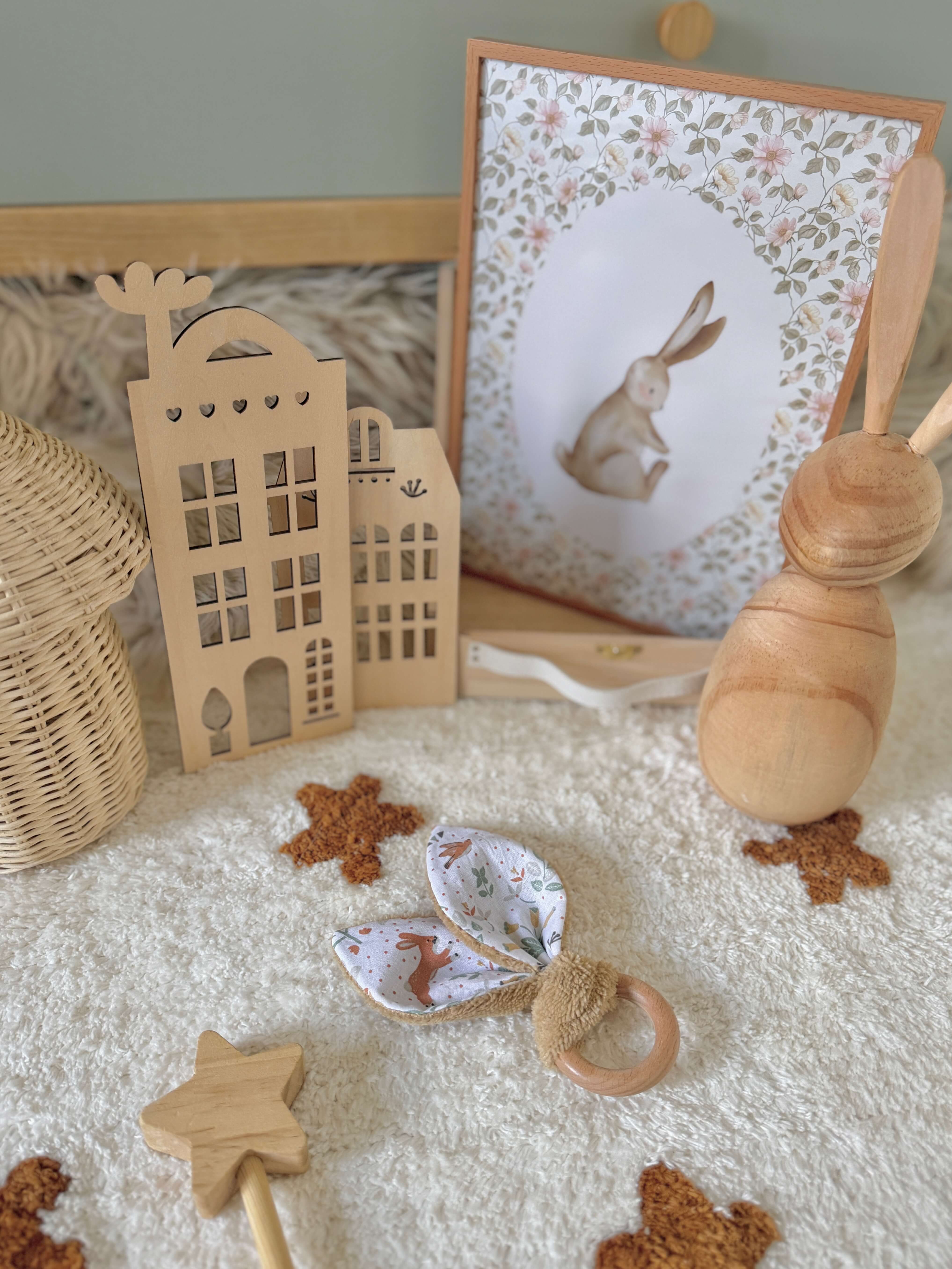 Anneau oreilles de Lapin en hêtre / Zekia