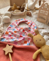 Bavoir Grand Bout'Chou / Tissu Imperméable Cirafine - Bambou Marsala