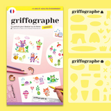 Kit de dessins créatifs avec pochoirs / Griffographe