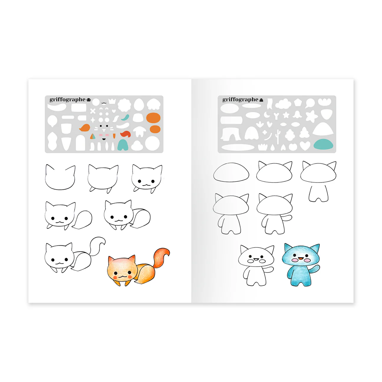 Kit de dessins créatifs avec pochoirs / Griffographe