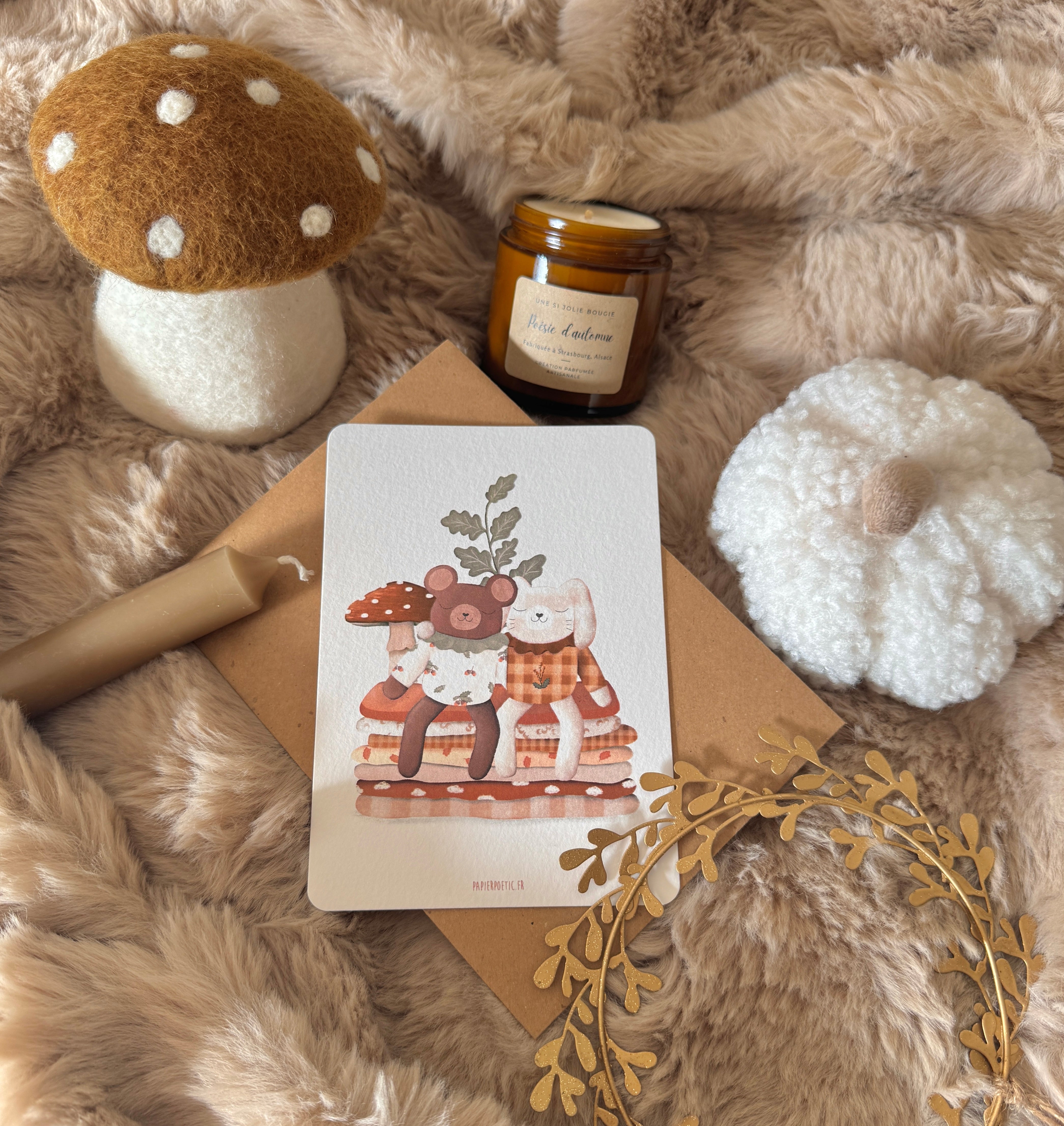 Carte "Doudou sur matelas"