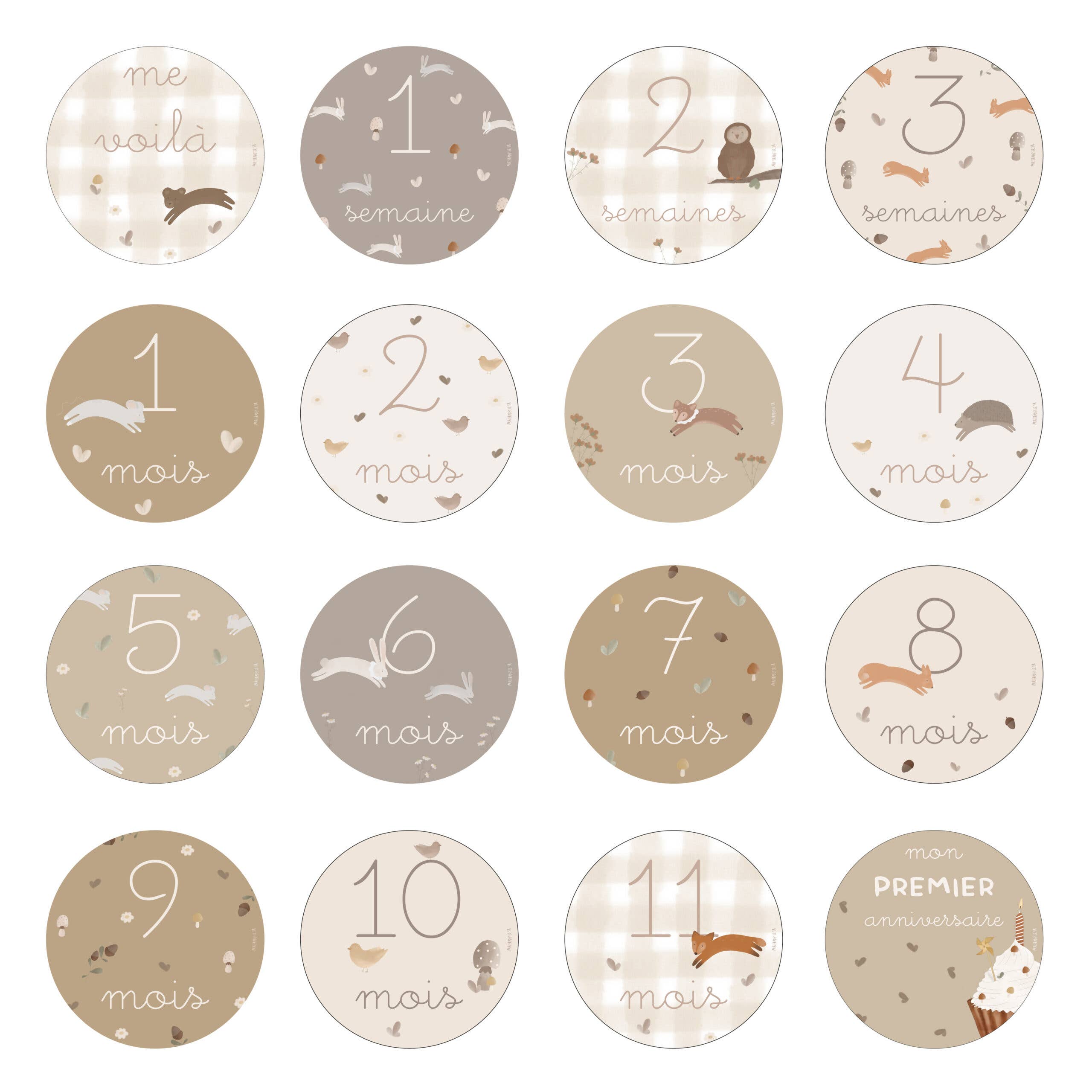 Cartes étapes “Ma première année”