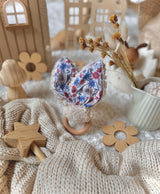 Anneau oreilles de Lapin en hêtre / Double Gaze Samflo
