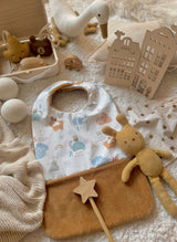 Bavoir Grand Bout'Chou / Tissu Imperméable Mamma - Bambou Camel