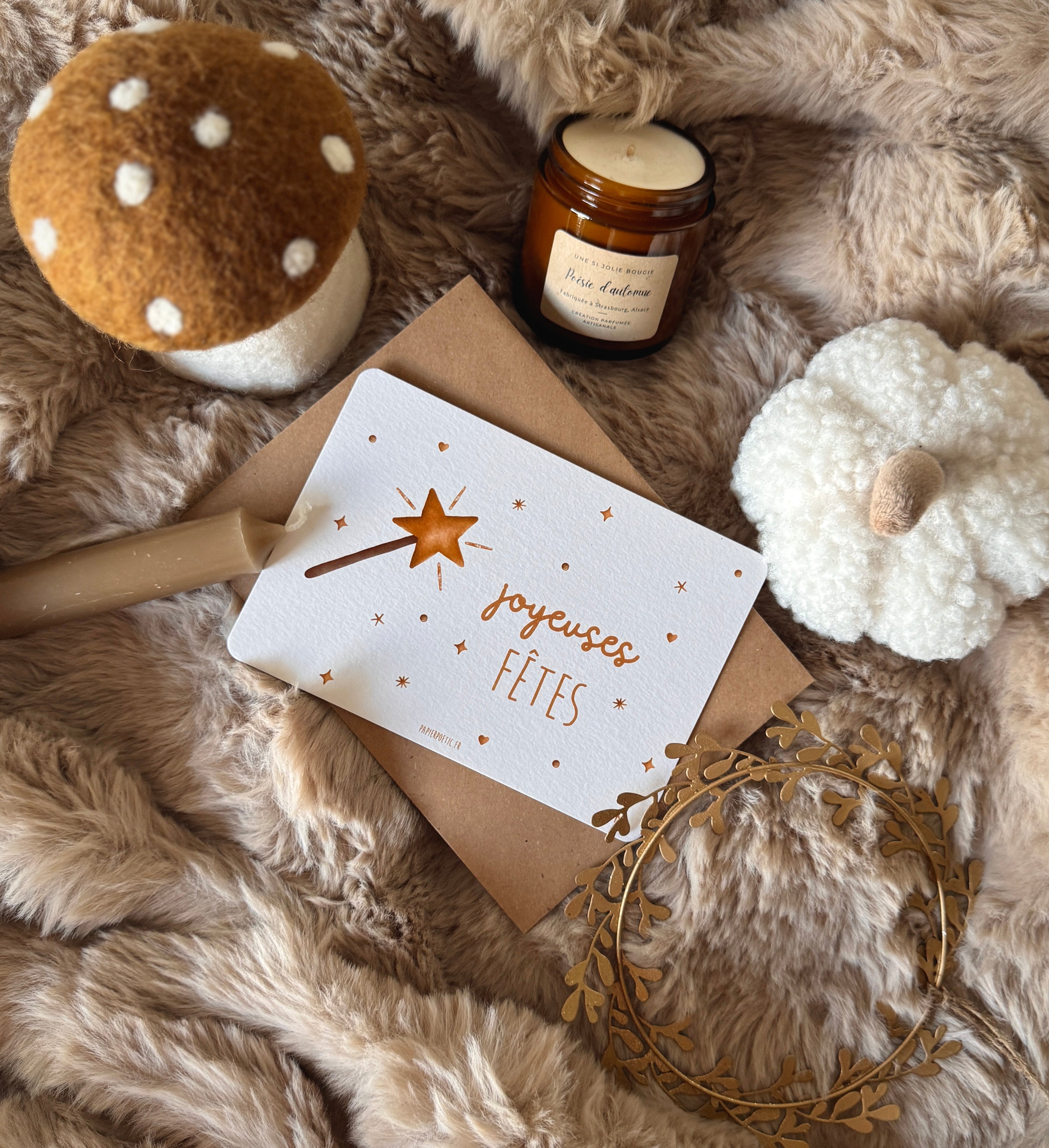 Carte "Baguette de fête" - Joyeuses Fêtes