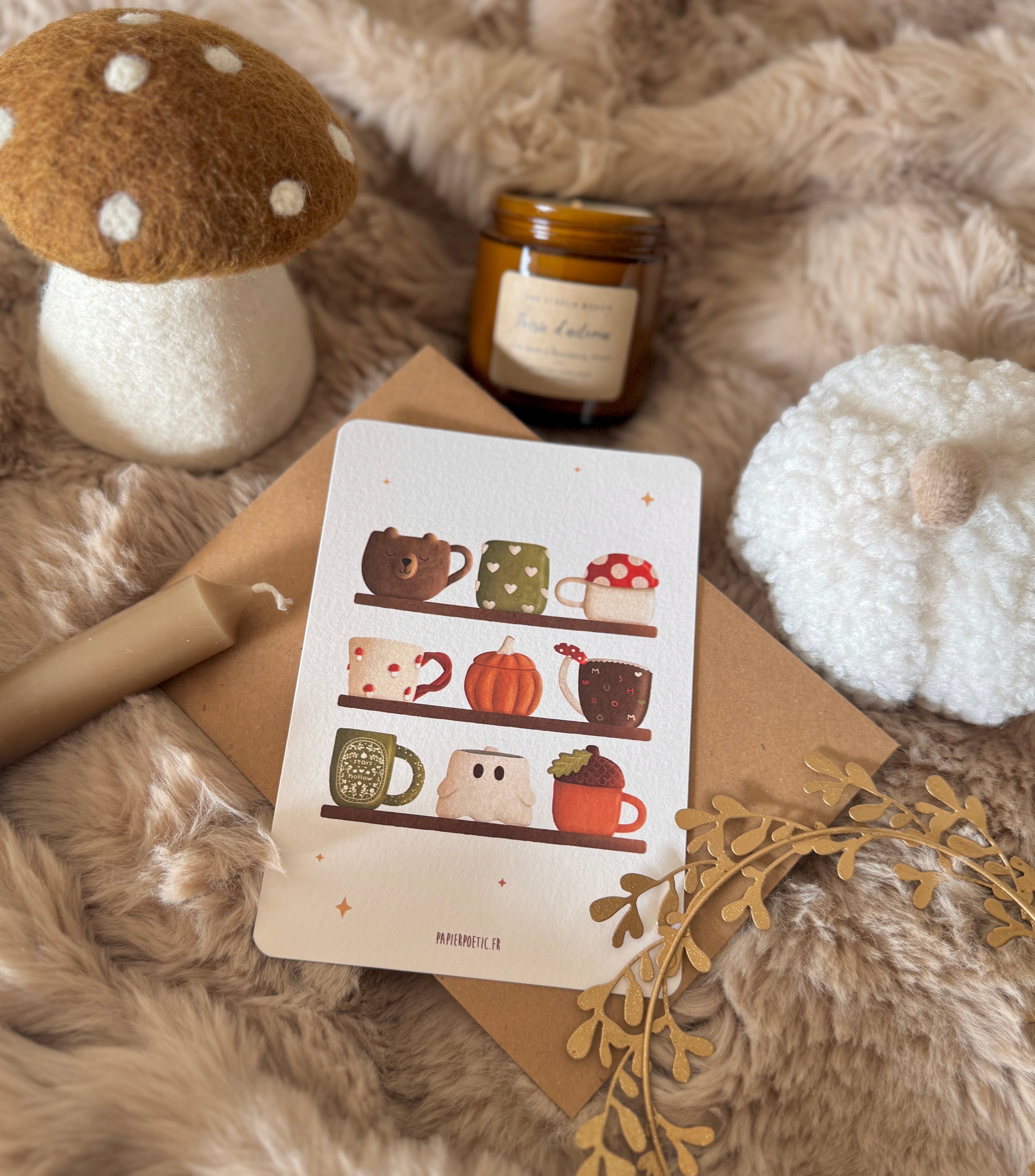 Carte "Etagère de mugs"