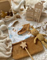 Bavoir Grand Bout'Chou / Tissu Imperméable Mamma - Bambou Camel