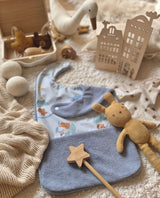 Bavoir Grand Bout'Chou / Tissu Imperméable Clapotis - Bambou Baltique