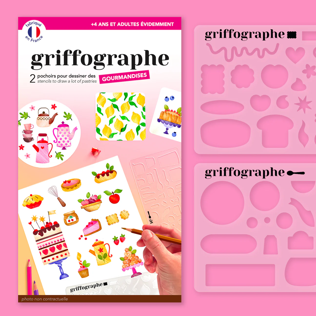 Kit de dessins créatifs avec pochoirs / Griffographe