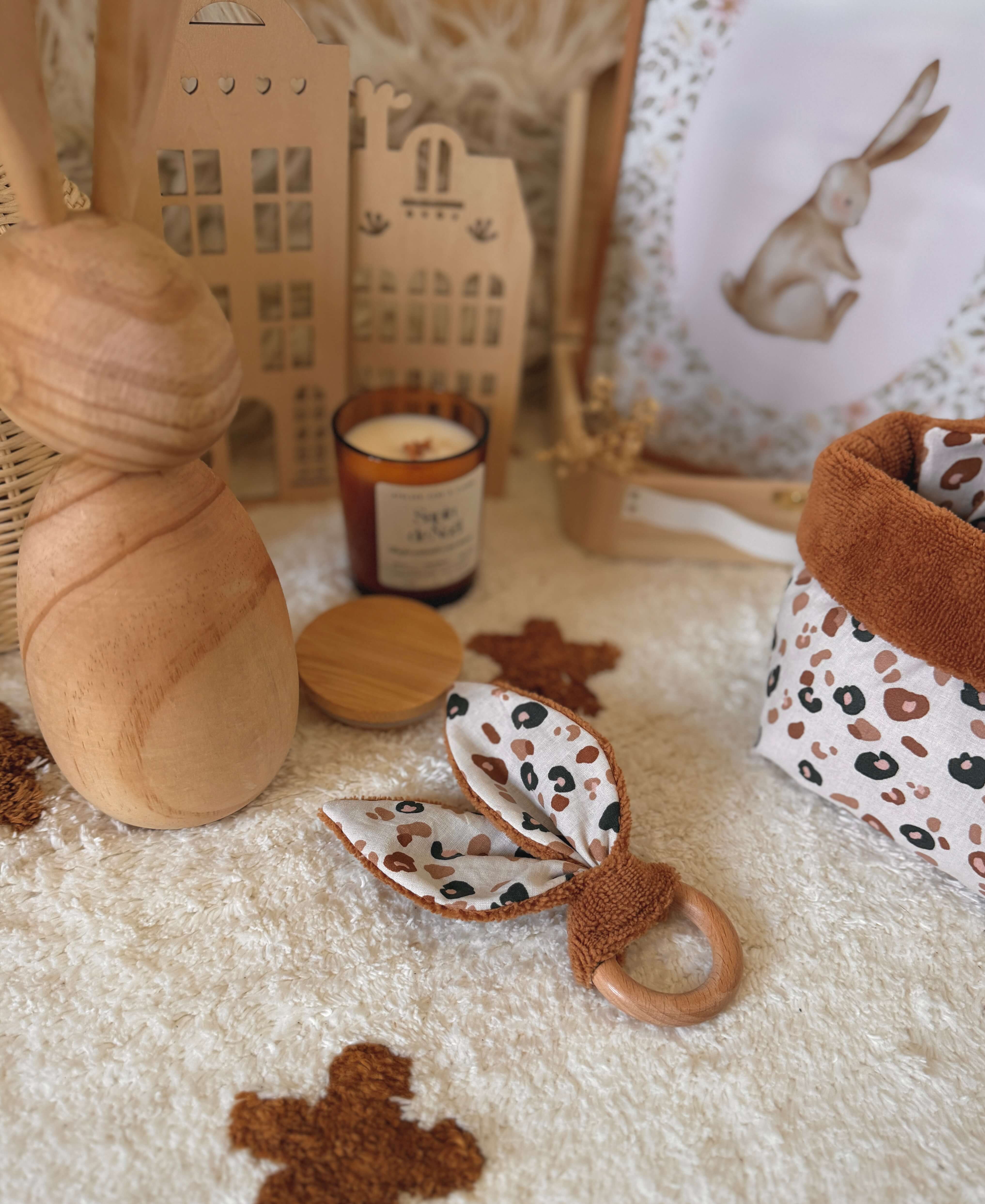 Anneau oreilles de Lapin en hêtre / Felyna