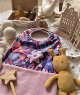 Bavoir Grand Bout'Chou / Tissu Imperméable Osaya - Bambou Pétale