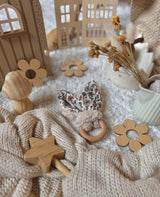Anneau oreilles de Lapin en hêtre / Double Gaze Maddy