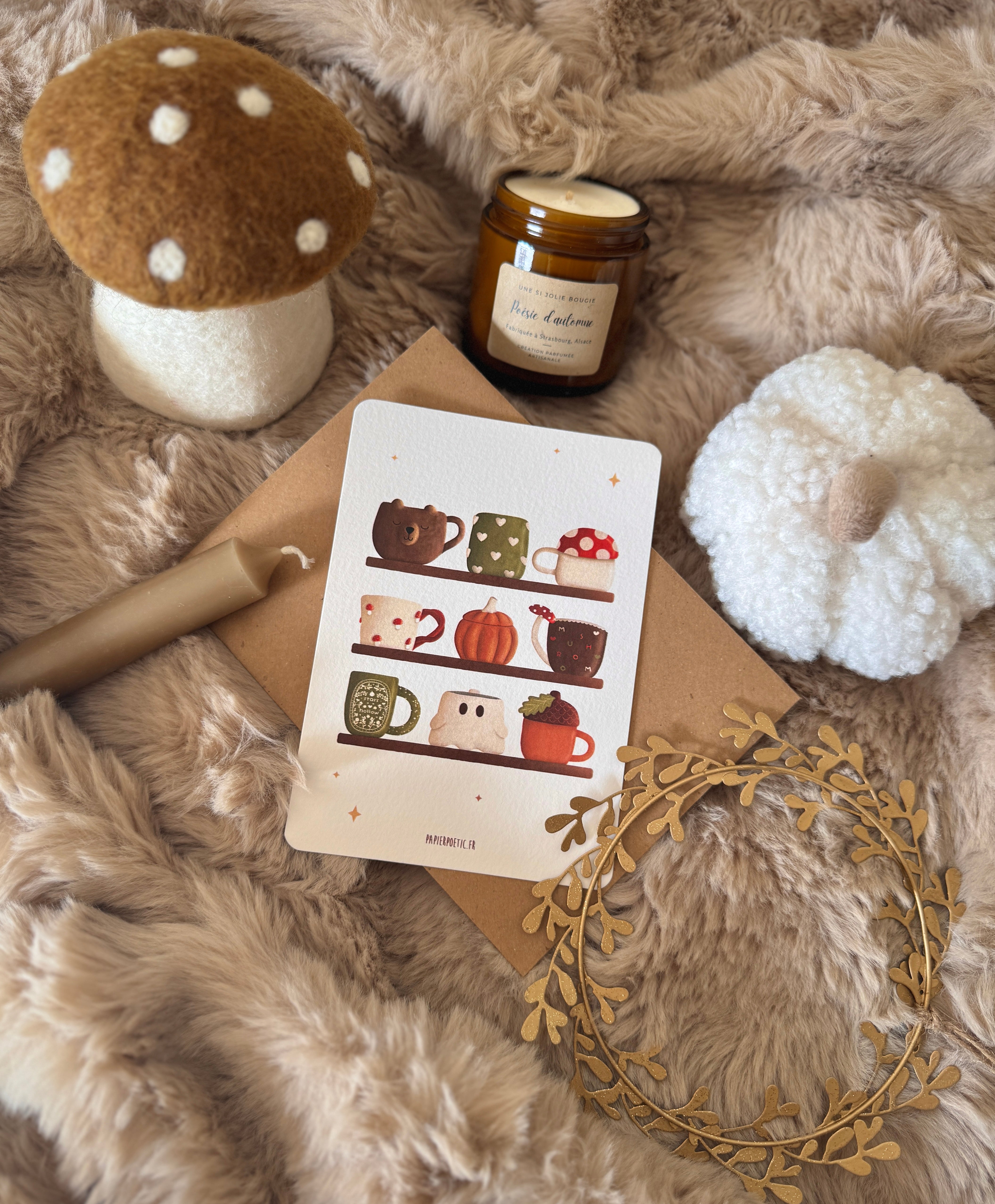 Carte "Etagère de mugs"