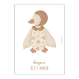 Carte "Doudou Canard Girl"